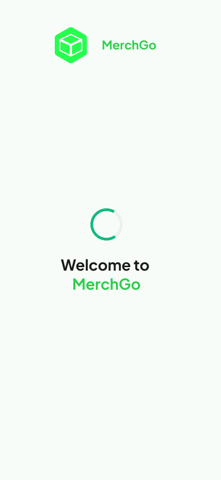Layar loading MerchGo